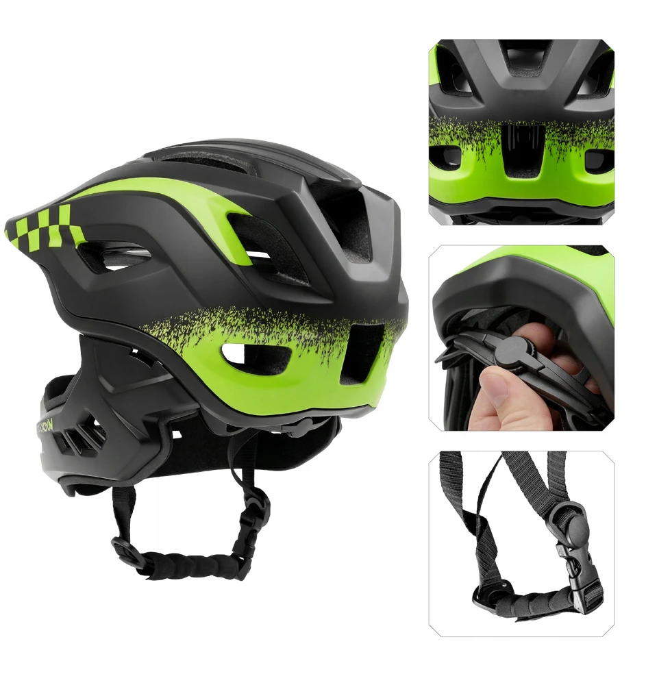 Vayox Enduro dviračio šalmas su nuimama apsauga, dydis M (54-58cm)