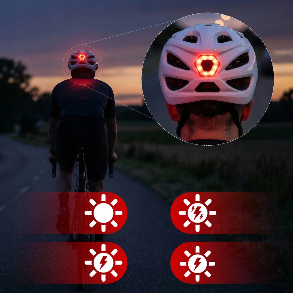 Vayox Speed dviračio šalmas su Led ir skydeliu, baltas, 55-58 cm