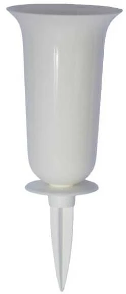 FORM PLASTIC Vaza Dama įsmeigiama į žemę D13cm/H32.7cm balta