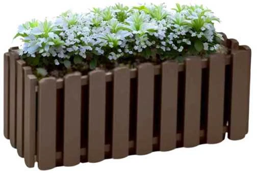 Gėlių vazonas Prosperplast Boardee Fencycase DDEF400-R222, rudas