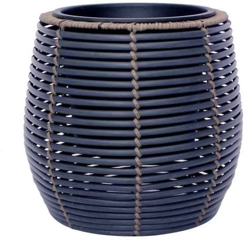 Home4You Vazonas D28xH26cm Tamsiai pilka