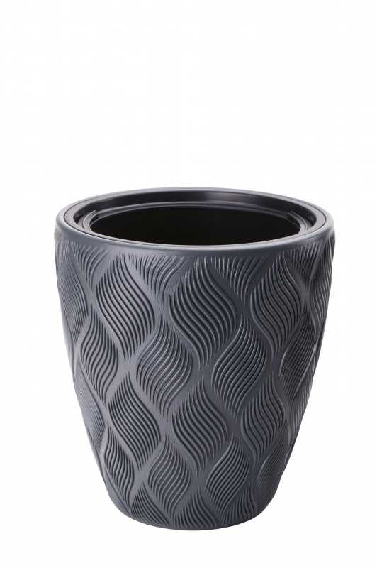 FORM PLASTIC Vazonas Flow 30cm 15,5L Juodas