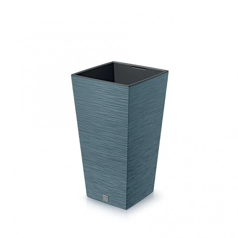 Prosperplast Vazonas FURU SQUARE LOW su įdėklu 11,4/5 L 200x200x380 mm melsva sp. Prosperplas
