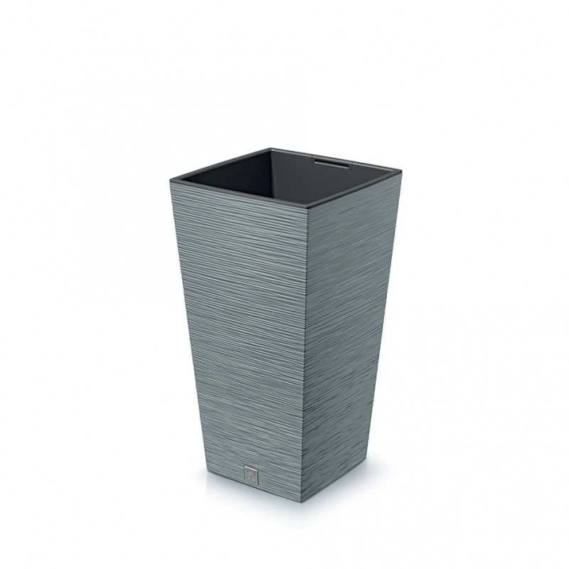 Prosperplast Vazonas FURU SQUARE LOW su įdėklu 11,4/5 L 200x200x380 mm betono sp. Prosperplas
