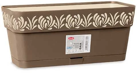 Stefanplast Vazonas OPERA GAIA lovelis su vand. rez. 2,75 L 30x13x12 cm ruda sp. 88702 STEFA