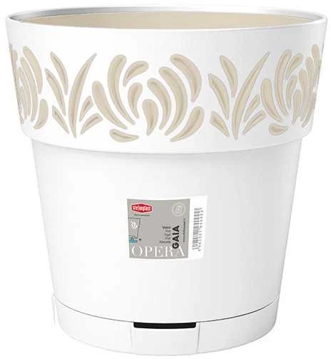 Vazonas OPERA GAIA su vand. rez. 11,8 L D30xH29 cm balta sp. 88600 STEFANPLAST