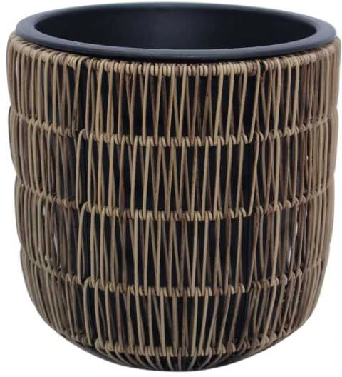 Home4You Vazonas pintas D27xh28cm, šviesiai ruda