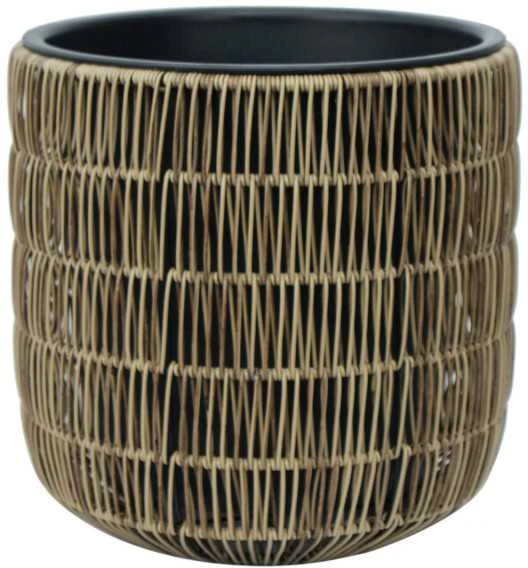 Home4You Vazonas pintas D35xh36cm, šviesiai ruda