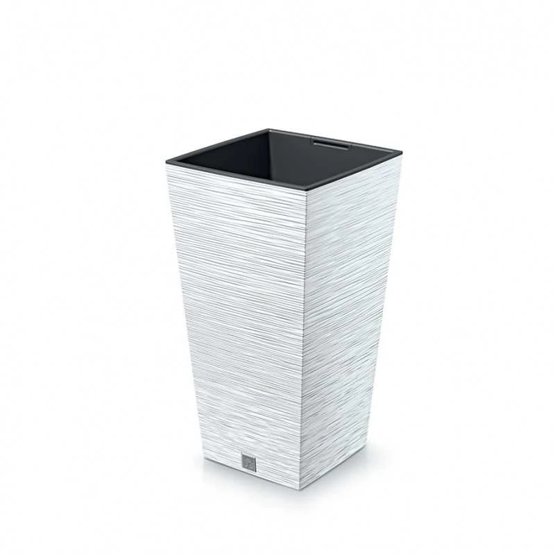 Vazonas PROSPERPLAST Furu Square Baltos sp. 11,4l