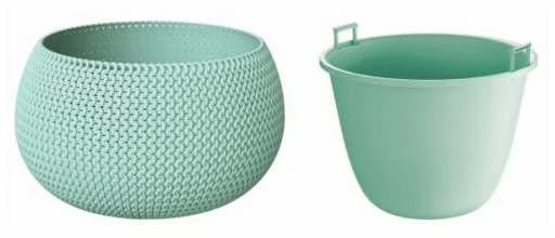 Prosperplast Vazonas Splofy Bowl Žalias 16x24cm
