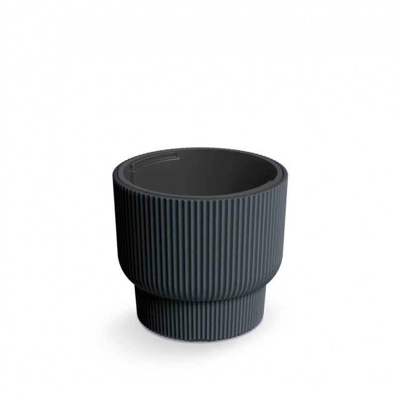 Vazonas su įdėklu 14/10 l D299xH270 mm antracitas MILLY Prosperplast
