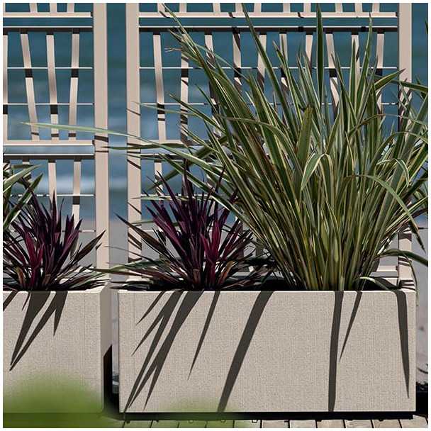Starwax Vazonas su tvorele 80 l 80x36x140 cm šviesiai kreminė sp. 68603 STEFANPLAST