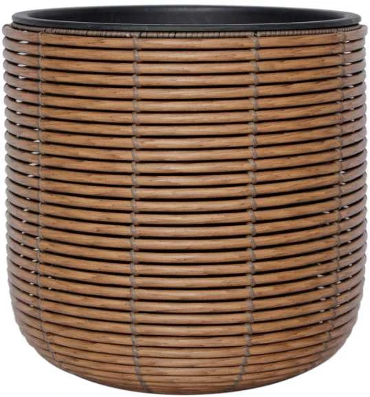 Home4You Vazonas WICKER D35xH36cm, rudas