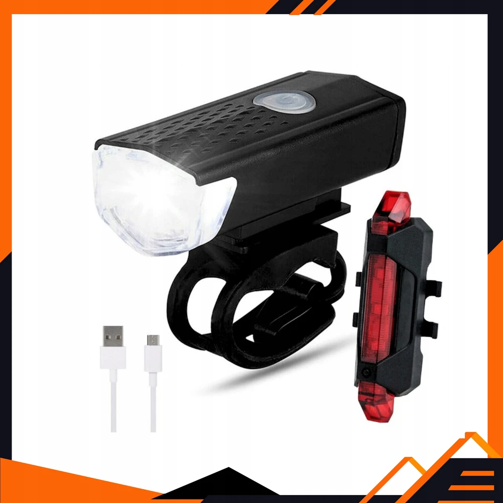 Vedor Dviračio žibintas priekyje ir gale LED įkraunamas dviračio apšvietimas