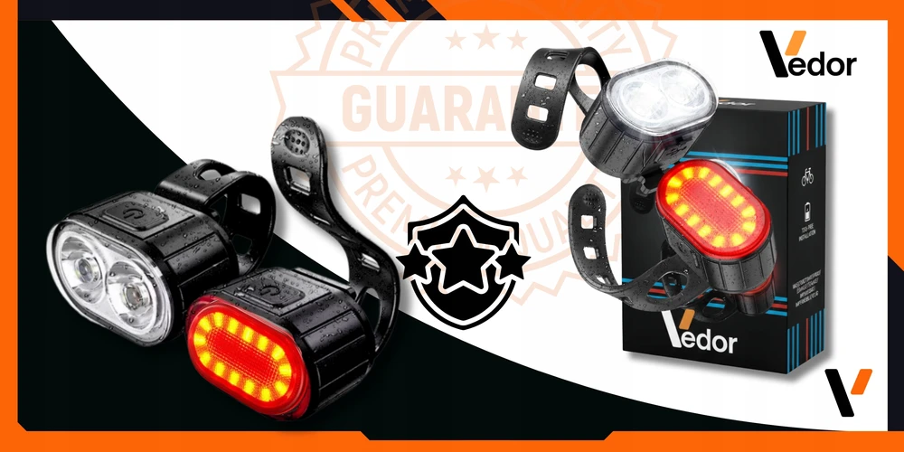 Vedor Dviračio žibintas priekyje ir gale įkraunamas USB LED apšvietimo rinkinys