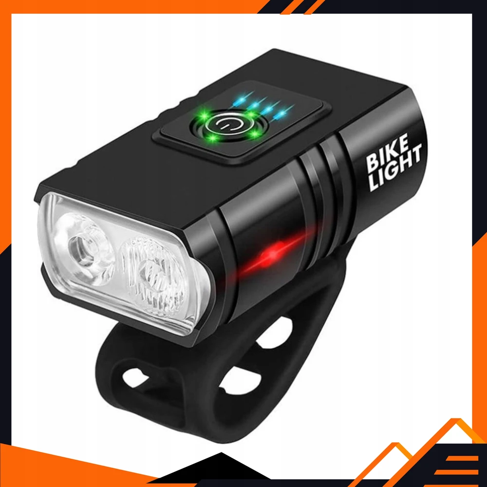Vedor LED dviračio žibintas labai galingas, vandeniui atsparus įkraunamas USB + nemokamas galinis