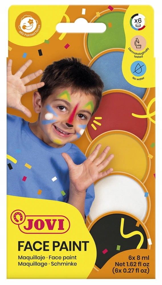 Veido dažai 6 spalvos Jovi