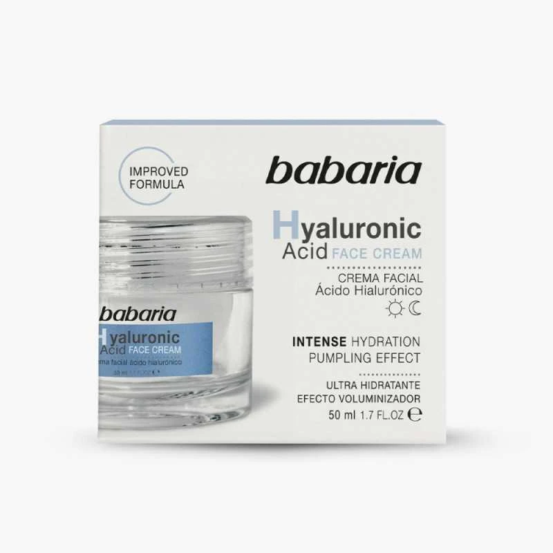 Veido kremas BABARIA su hialurono rūgštimi 50ml