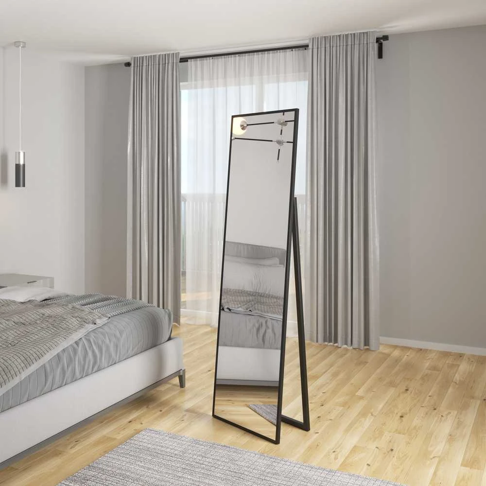 Home4You Veidrodis SIMONE 80x170 cm, juoda