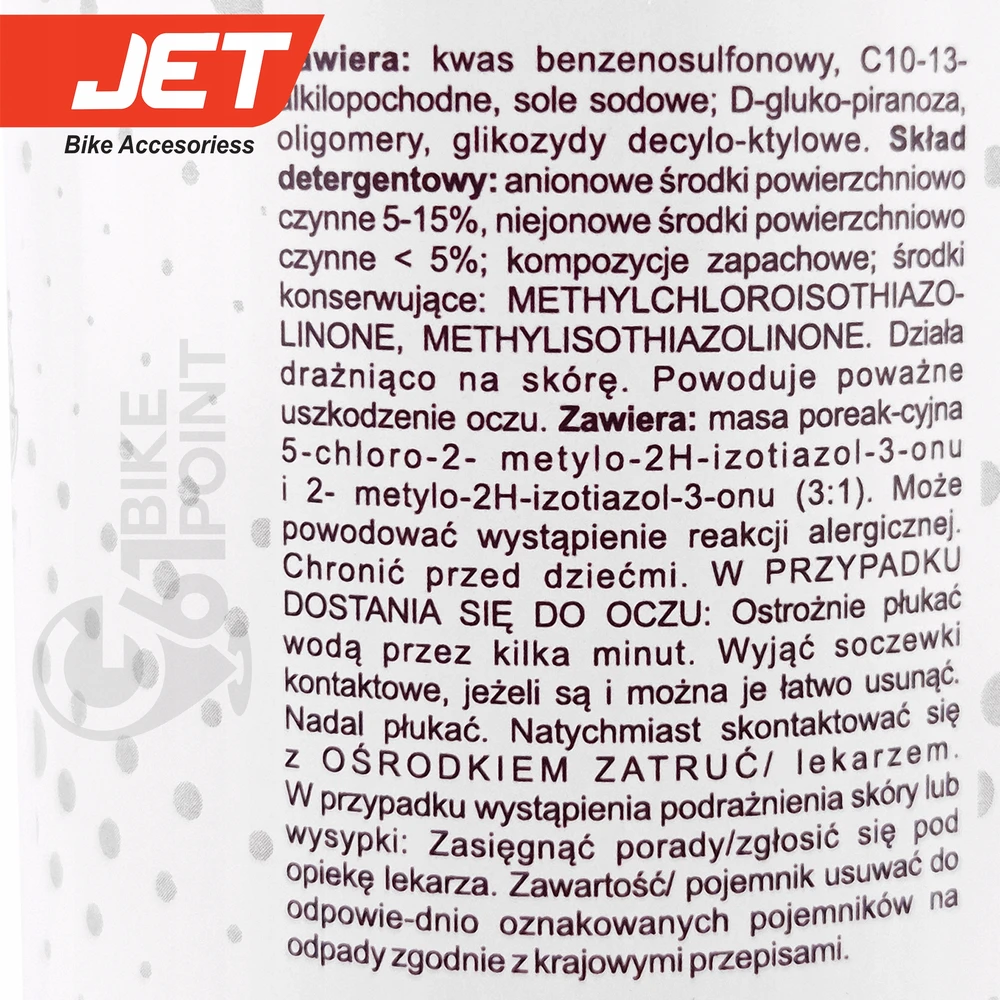 Veiksmingos aktyvios putos dviračio pavarai valyti JET X-WASH - 500ml