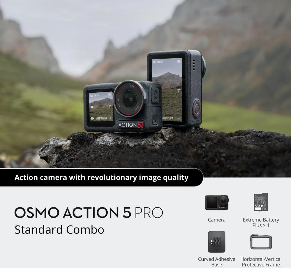 DJI Osmo Action 5 Pro standartinis derinys