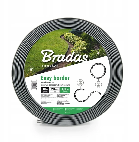 Bradas Vejos apvadas „EASY BORDER“ ŠVIESIAI PILKAS 10 m
