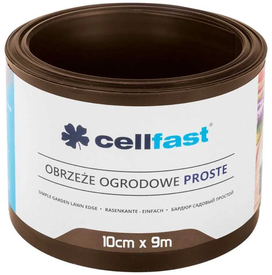 Cellfast Vejos krašto juosta H10cm L9m plastikinė/ruda