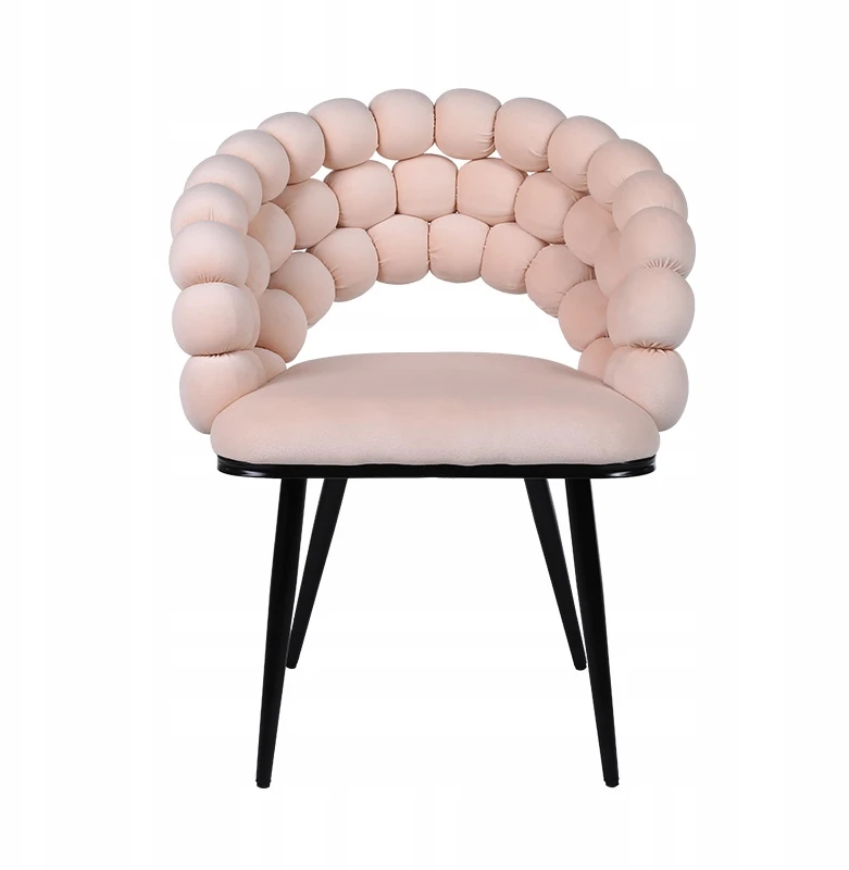 Velaco BUBBLE VELVET FOTOKAS, MINŠTAS ATRIA ECRU, JUODOS KOJOS