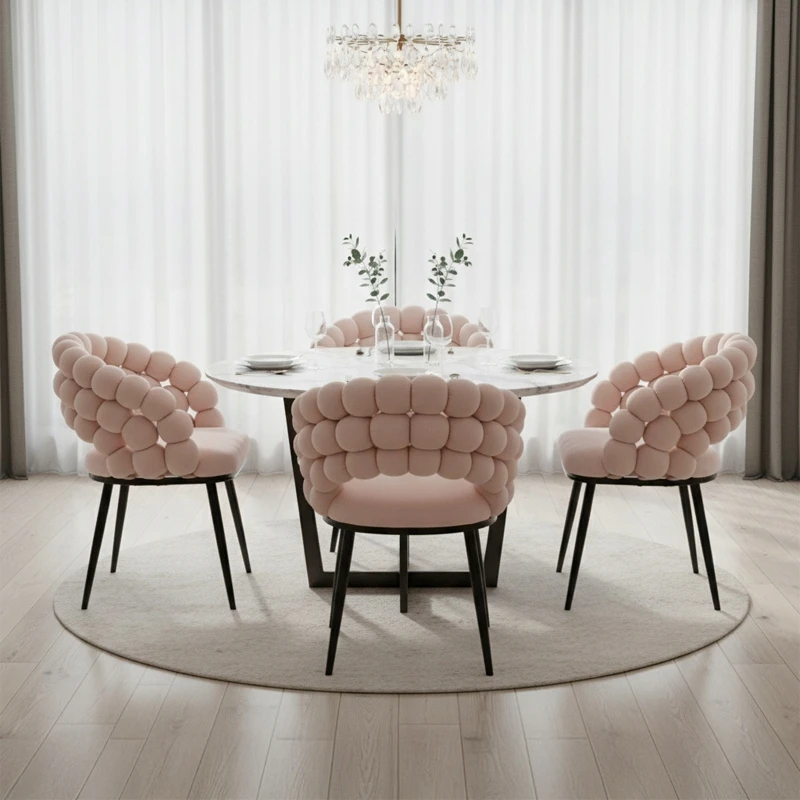 Velaco BUBBLE VELVET FOTOKAS, MINŠTAS ATRIA ECRU, JUODOS KOJOS