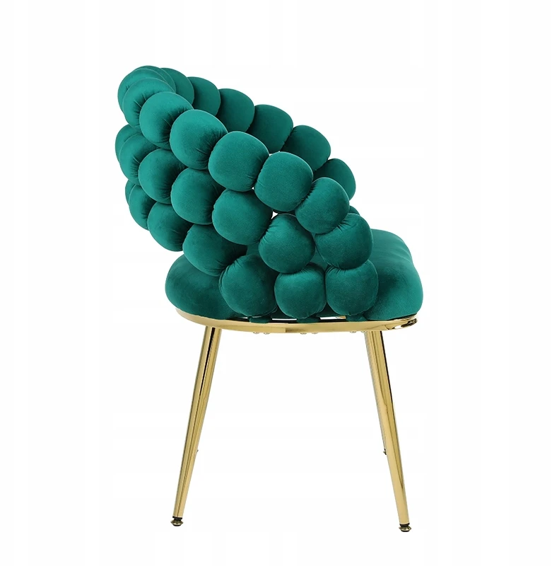 Velaco BUBBLE VELVET FOTOTELIS, ATRIA Žalias, Auksinės kojos