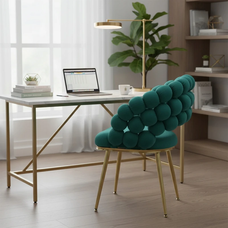 Velaco BUBBLE VELVET FOTOTELIS, ATRIA Žalias, Auksinės kojos