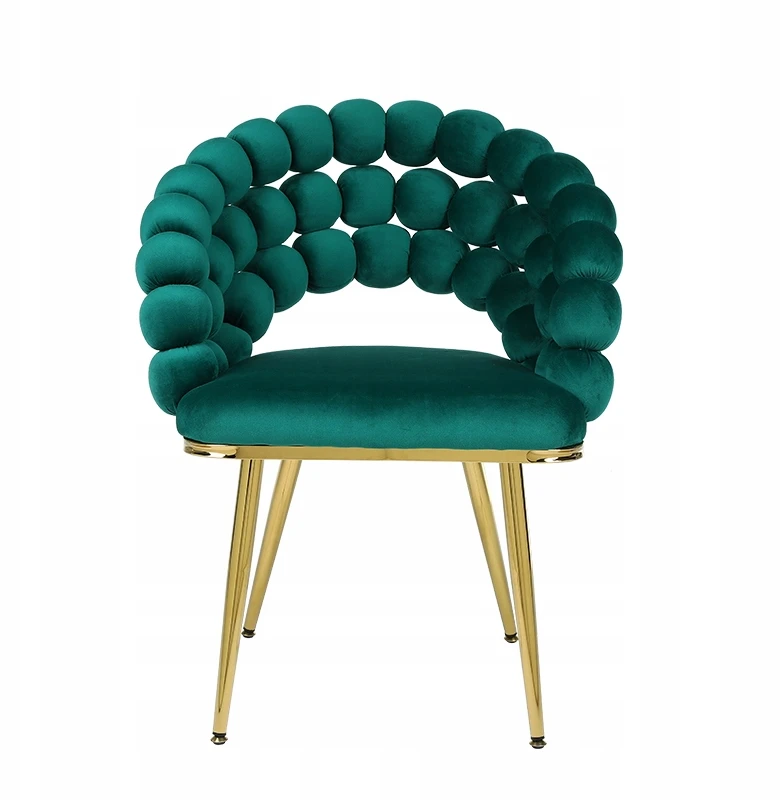 Velaco BUBBLE VELVET FOTOTELIS, ATRIA Žalias, Auksinės kojos