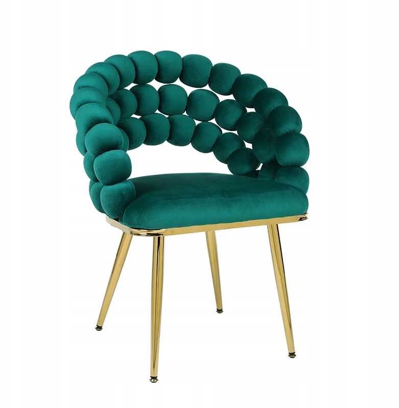 Velaco BUBBLE VELVET FOTOTELIS, ATRIA Žalias, Auksinės kojos