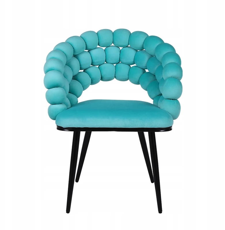 Velaco Velvet Atria Mint Chair with Juodas Legs