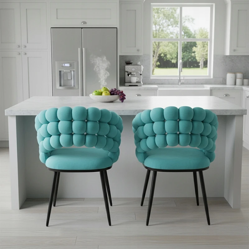 Velaco Velvet Atria Mint Chair with Juodas Legs