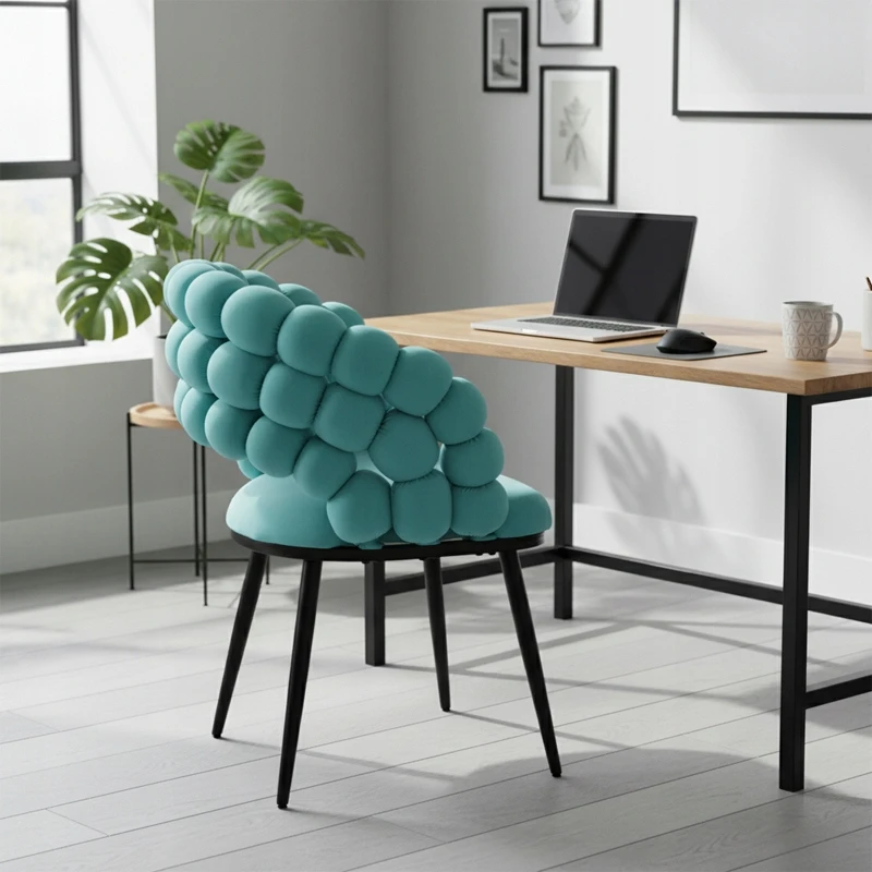 Velaco Velvet Atria Mint Chair with Juodas Legs