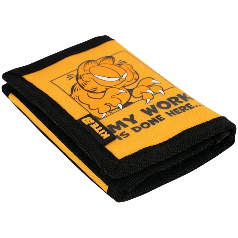 Velcro piniginė vaikams su raktų laikikliu, oranžinė Garfield Kite
