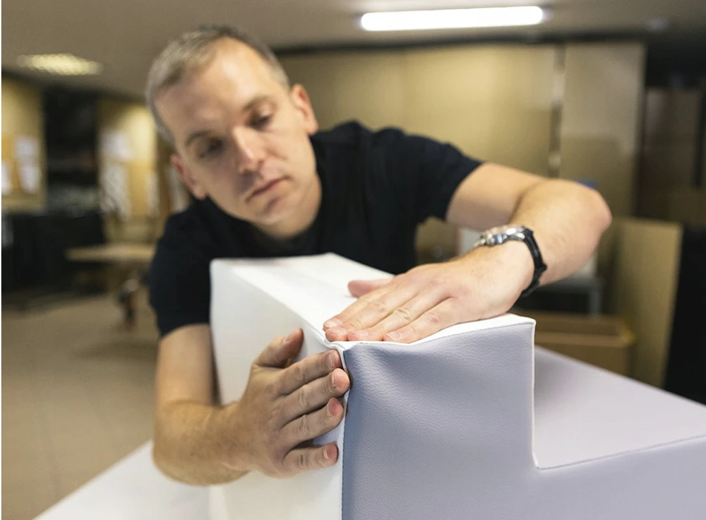 Velinda SOFA MODUŁOWA PIANKOWA DLA DZIECI SZTRUKS SAMOCHÓD SZAŁWIA POLSKA FIRMA