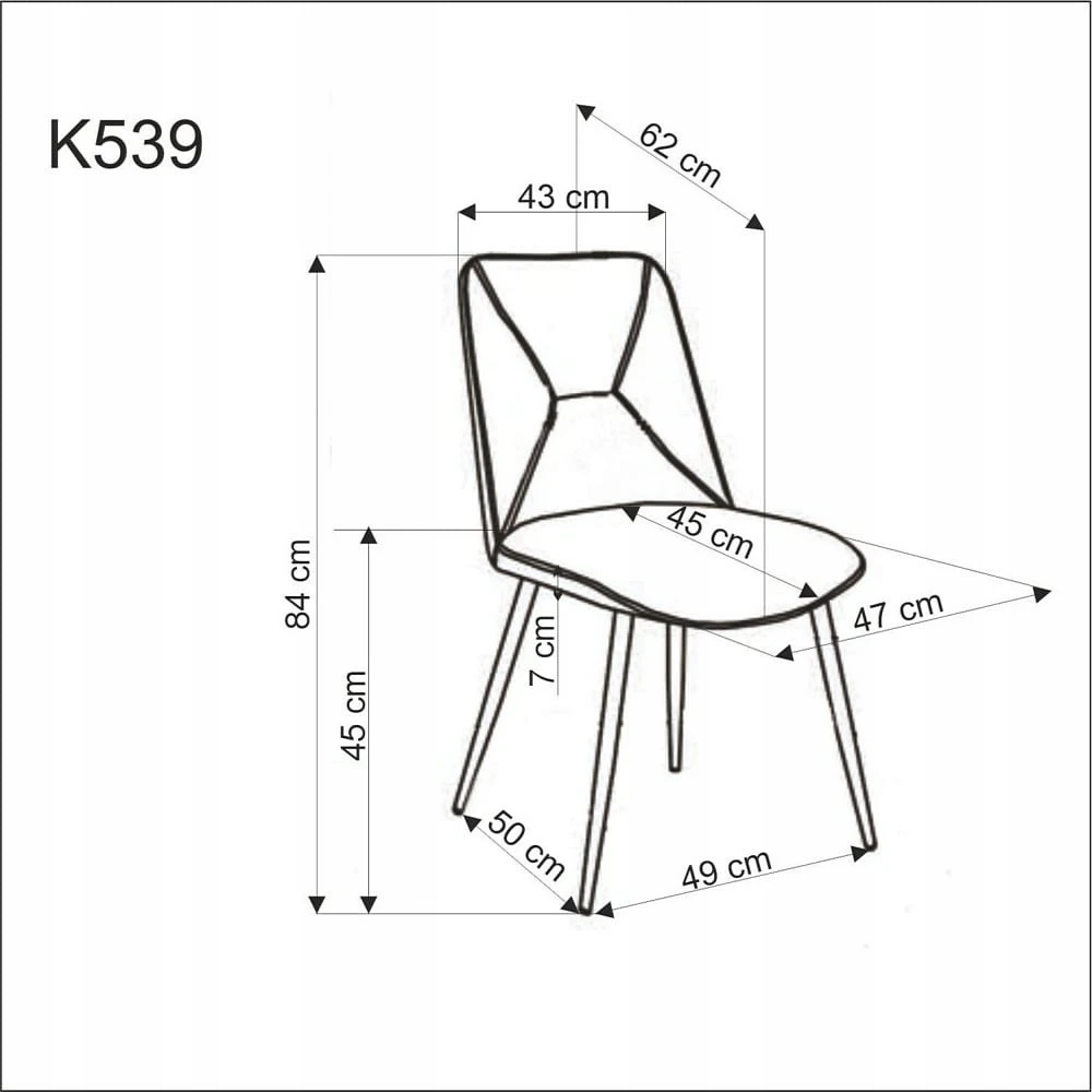 Veliūrinė kėdė su siūlėmis K539 smėlio spalvos Halmar