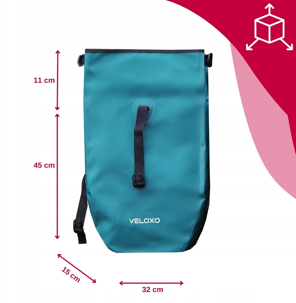 VELOXO ADVENTURE PRO 25 STORM KIETAS DVIRAČIO KREPŠYS 25L stelažui