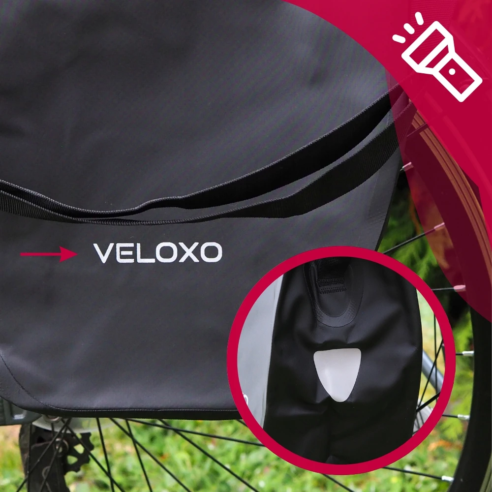 VELOXO ADVENTURE PRO Juodas DVIRAČIO LIZDAS VANDENIUI ATSPIRUS KREPŠIS stelažui 25L