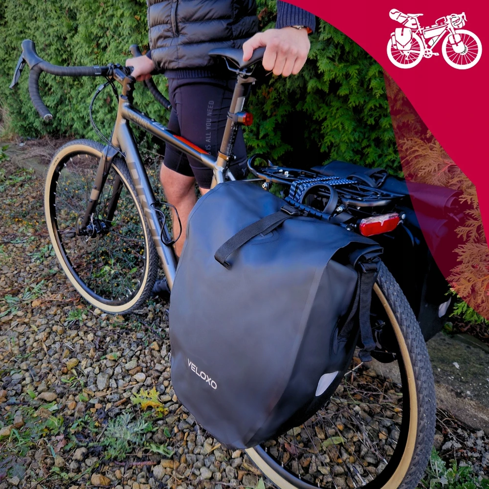 VELOXO ADVENTURE PRO Juodas DVIRAČIO LIZDAS VANDENIUI ATSPIRUS KREPŠIS stelažui 25L