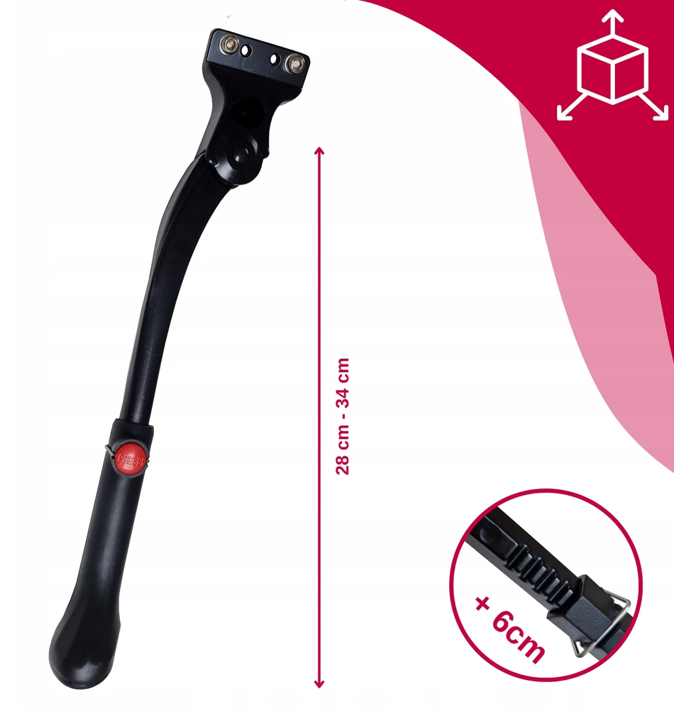 Veloxo PowerKick dviračio stovas, juodas Skirtas 24-29'' galiniam trikampiui