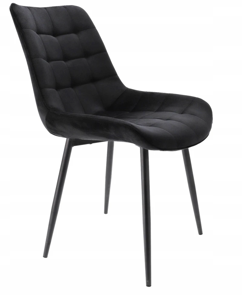 VELVET dygsniuota MISTY juoda minkšta svetainės kėdė JUMIhome