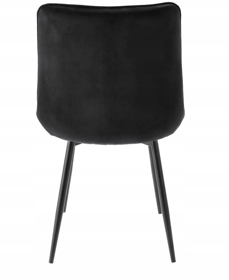 VELVET dygsniuota MISTY juoda minkšta svetainės kėdė JUMIhome