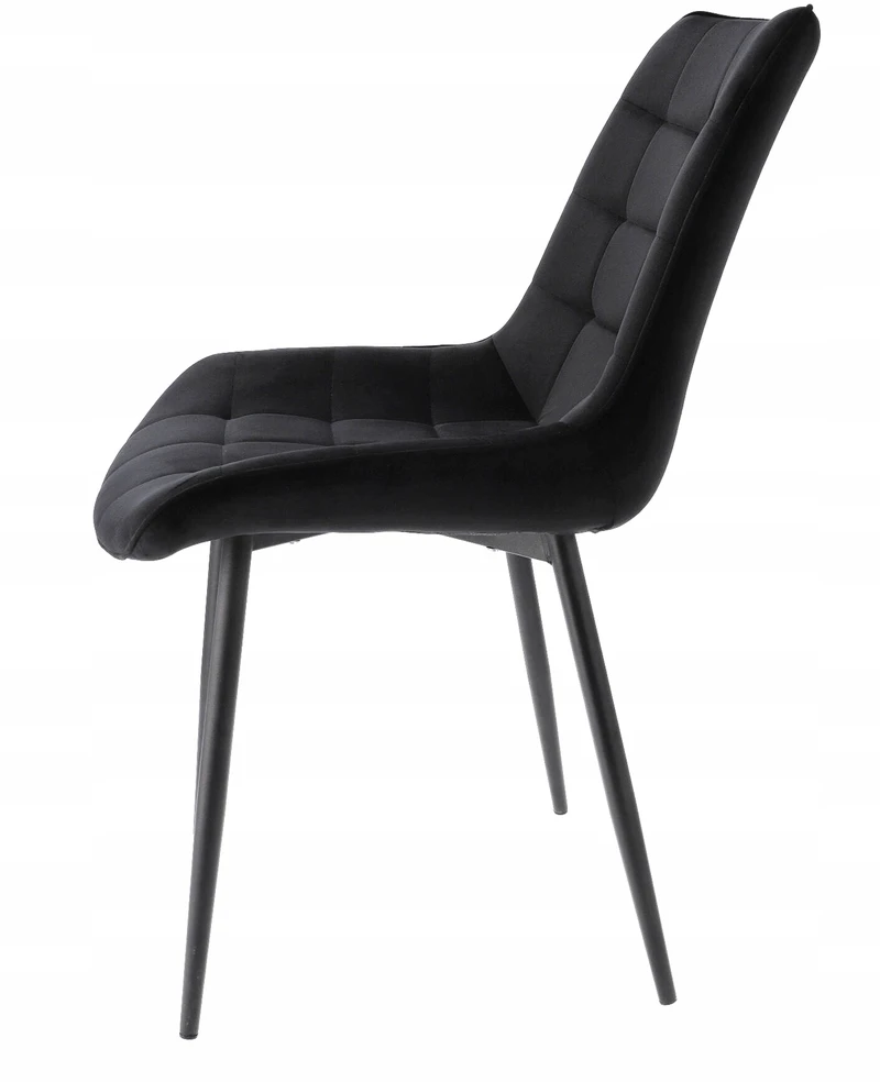 VELVET dygsniuota MISTY juoda minkšta svetainės kėdė JUMIhome