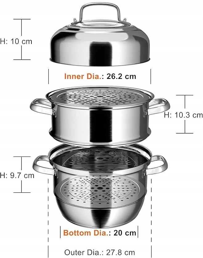 Vention Garinimo puodas 28cm nerūdijančio plieno indukcinei kaitlentei
