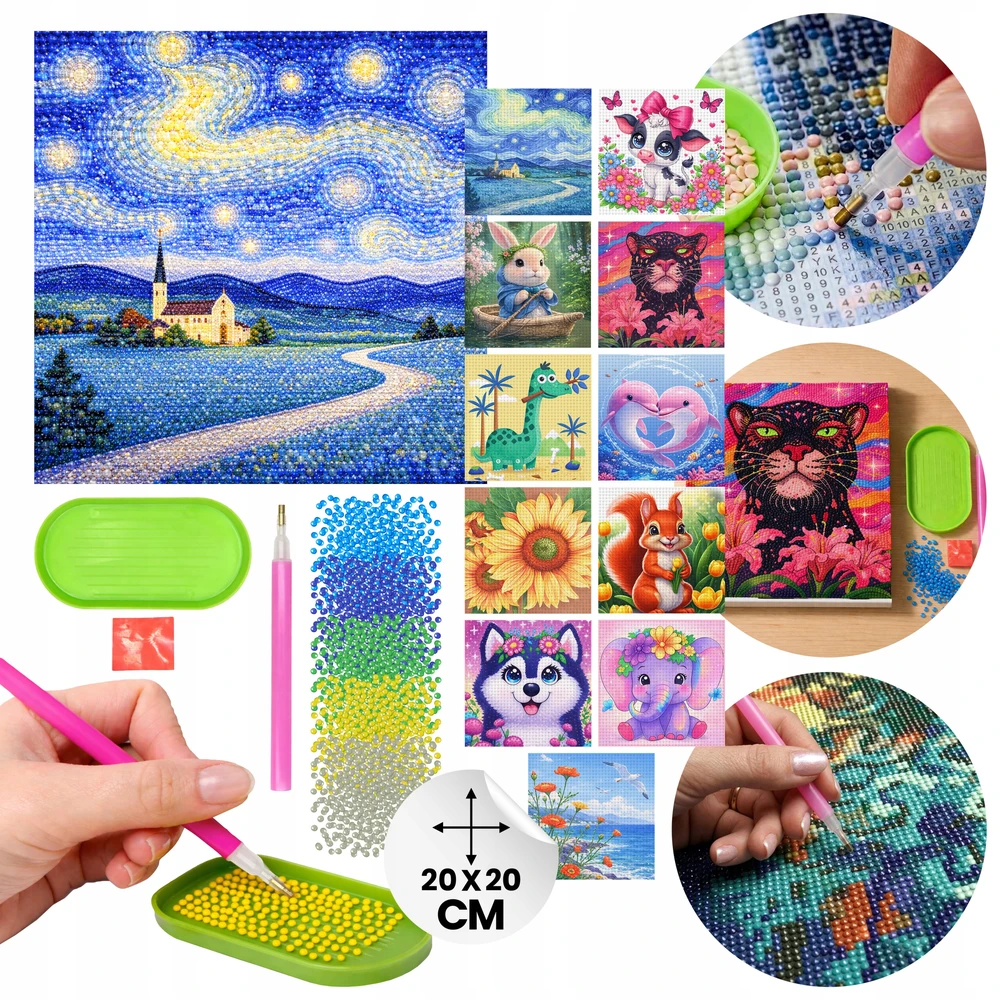 Vergionic Deimantinės tapybos rinkinys deimantinei mozaikai 20 x 20 cm mišinio
