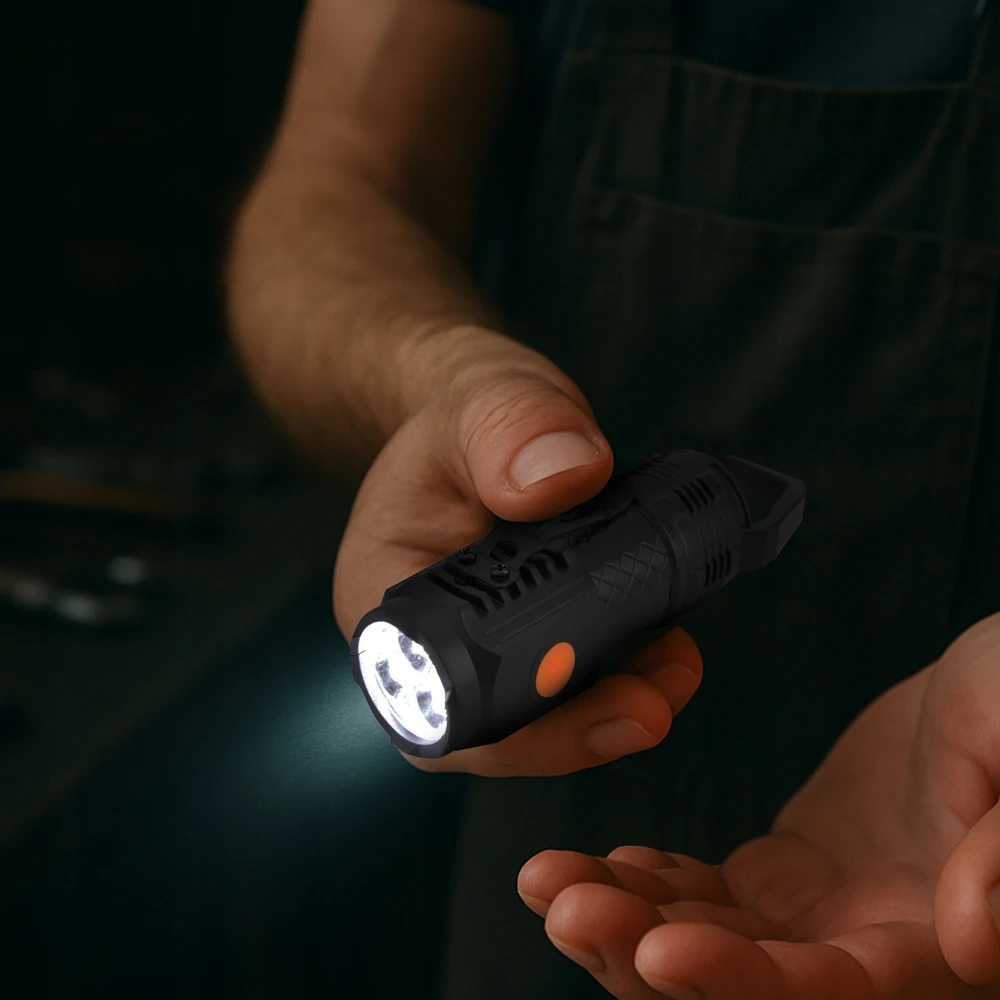 Vergionic LED raktų pakabuko žibintuvėlis 150 lm, USB-C, 5 režimai, SOS
