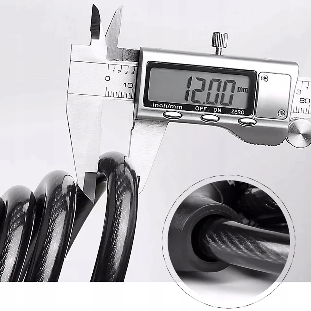 Verk Group Dviračio užraktas su kodu, 97 cm, 12 mm